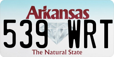 AR license plate 539WRT