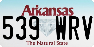 AR license plate 539WRV