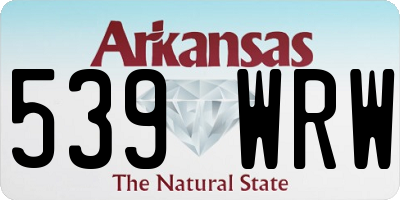 AR license plate 539WRW