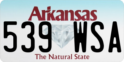 AR license plate 539WSA