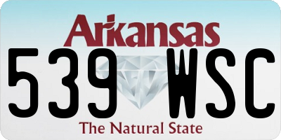 AR license plate 539WSC