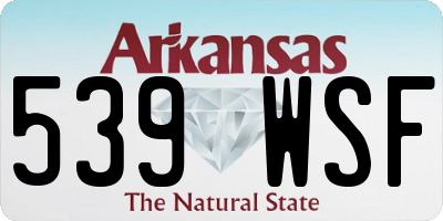 AR license plate 539WSF