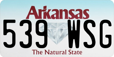 AR license plate 539WSG