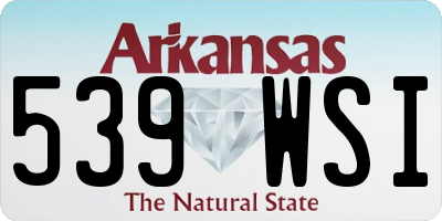 AR license plate 539WSI