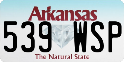 AR license plate 539WSP