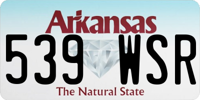 AR license plate 539WSR