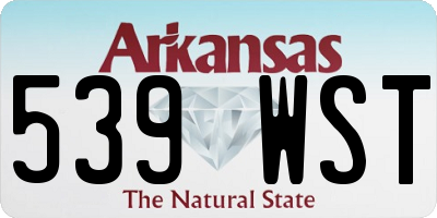 AR license plate 539WST