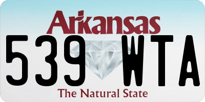 AR license plate 539WTA
