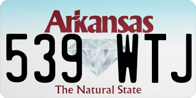 AR license plate 539WTJ