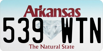 AR license plate 539WTN