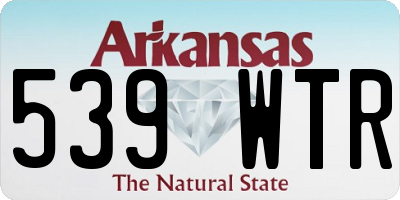 AR license plate 539WTR