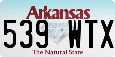 AR license plate 539WTX