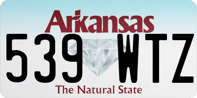 AR license plate 539WTZ