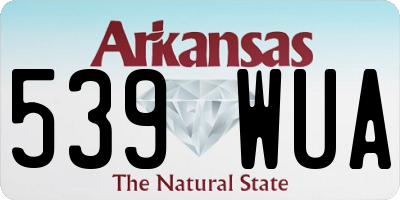 AR license plate 539WUA