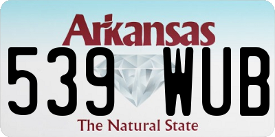 AR license plate 539WUB