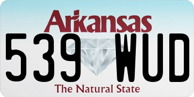 AR license plate 539WUD