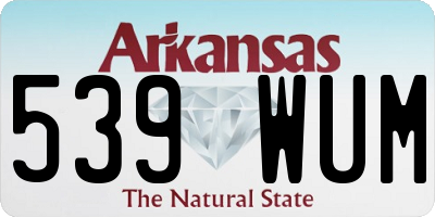 AR license plate 539WUM
