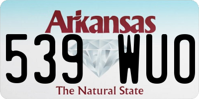 AR license plate 539WUO