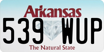 AR license plate 539WUP