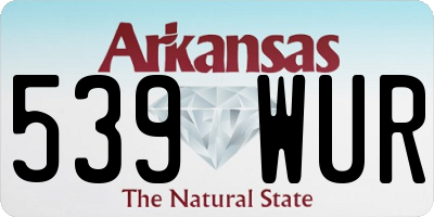 AR license plate 539WUR