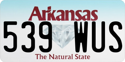 AR license plate 539WUS