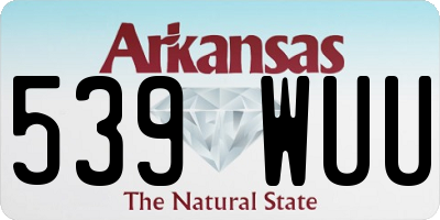 AR license plate 539WUU