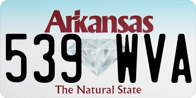 AR license plate 539WVA