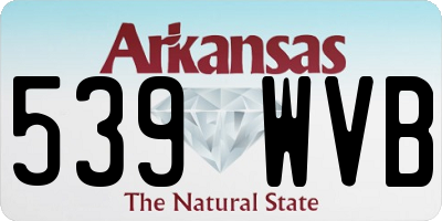 AR license plate 539WVB