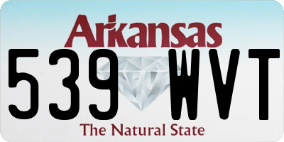 AR license plate 539WVT