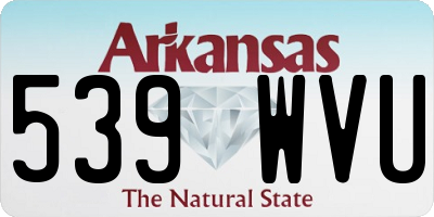 AR license plate 539WVU