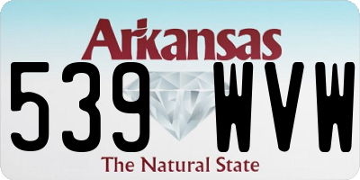 AR license plate 539WVW