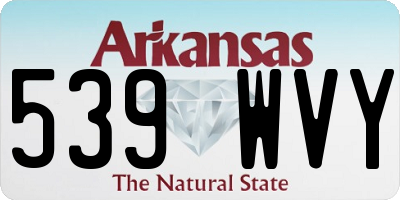 AR license plate 539WVY
