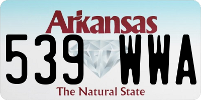 AR license plate 539WWA