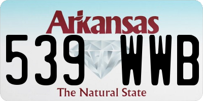 AR license plate 539WWB