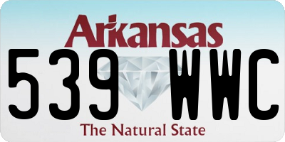 AR license plate 539WWC