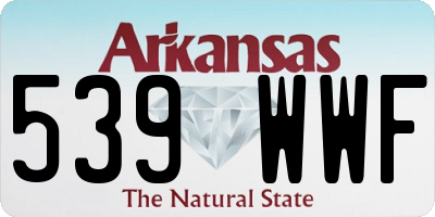 AR license plate 539WWF