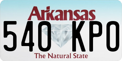 AR license plate 540KPO