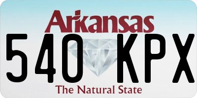 AR license plate 540KPX