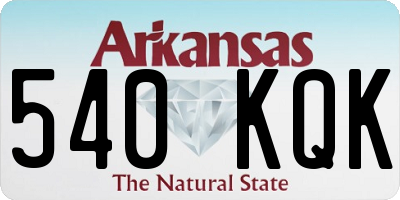 AR license plate 540KQK