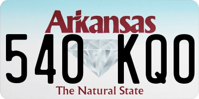 AR license plate 540KQO