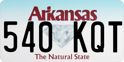 AR license plate 540KQT