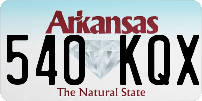 AR license plate 540KQX