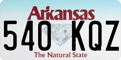 AR license plate 540KQZ
