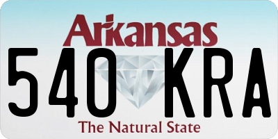 AR license plate 540KRA
