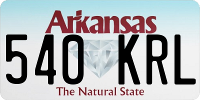 AR license plate 540KRL