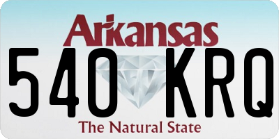 AR license plate 540KRQ