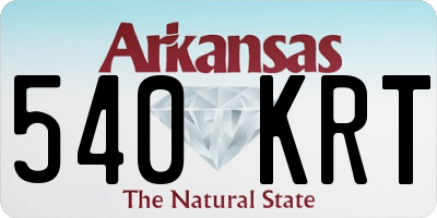 AR license plate 540KRT