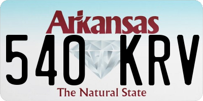AR license plate 540KRV