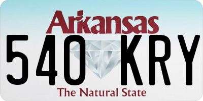 AR license plate 540KRY
