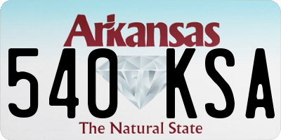 AR license plate 540KSA